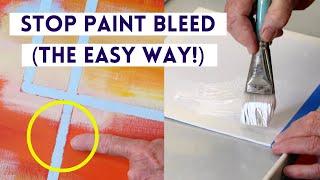 Canvas Painting Tape How To STOP Paint Bleeding Under Masking Tape [upl. by Norabal]