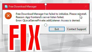 FAILED TO INITIALIZE  How to fix this error now  Free Download Manager  FIX [upl. by Adialeda939]