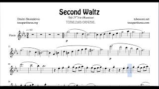 Second Waltz by Shostakovich Sheet Music for Flute [upl. by Astera128]