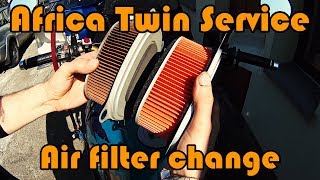 Africa Twin 750 Service  Air filter change [upl. by Siffre449]