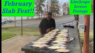 Lake Millwood February Livescope Crappie [upl. by Hort]