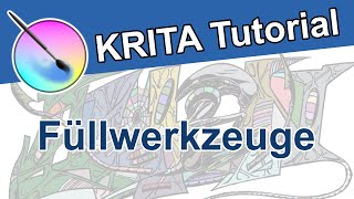 Krita Tutorial Füllwerkzeuge amp automatisches Ausmalen  Kostenlose Software für Zeichner [upl. by Arocat835]