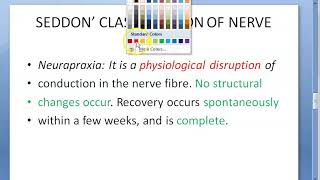 Orthopedics 082 Seddons classification Sunderland nerve injury [upl. by Rann102]