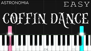 Coffin Dance Meme Song Astronomia  EASY Piano Tutorial [upl. by Spiegleman]