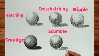 type of shading techniques  different types of shading techniques  5 shading techniques [upl. by Venable239]