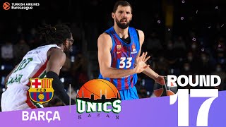 Barca takes overtime thrilling win  Round 17 Highlights  Turkish Airlines EuroLeague [upl. by Yleme218]