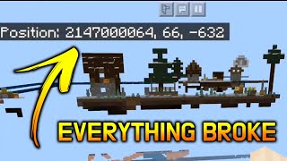 Whats beyond the 30000000 blocks world limit in MCPE 116 Tutorial [upl. by Alix]