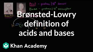 Brønsted–Lowry acids and bases  Chemical reactions  AP Chemistry  Khan Academy [upl. by Elehcar]