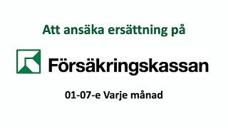 Ansök om ersättning på Försäkeringskassan [upl. by Corvese]