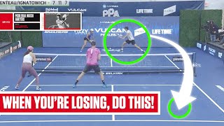 Adapting to Your Opponent When Youre Losing Catherine Parenteau Pickleball Point Review [upl. by Aiekal13]