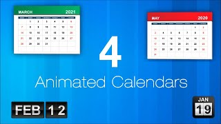 4 Calendar Flipping Animation  After Effects Project [upl. by Ennahgem]