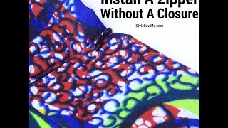 How to Sew A Zipper Without A Closure [upl. by Jemena897]