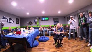 Seahawks fan reaction Super Bowl 49 [upl. by Aiz]