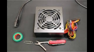 How to Power On a PC PSU Without MB  DIY [upl. by Aleac]