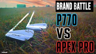 TaylorMade P770 VS NEW Callaway Apex Pro 21  Brand Battle  GolfMagiccom [upl. by Notnef]