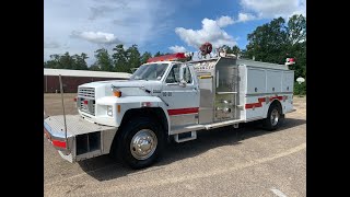 1992 Ford F800 Ferrara Pumper Fire Truck 17435 Miles [upl. by Nyrol]