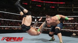 John Cena vs Randy Orton Raw Feb 10 2014 [upl. by Attirb576]