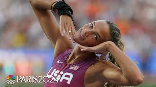 USAs Anna Halls strong 200m gives her lead into final half of Heptathlon at Worlds  NBC Sports [upl. by Eboh314]