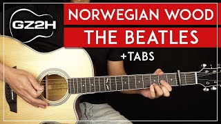 Norwegian Wood Guitar Tutorial The Beatles Guitar Lesson  Chords [upl. by Aramen]