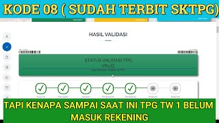 KODE 08  SUDAH TERBIT SKTPG  TAPI TPG TW 1 BELUM MASUK REKENING INI PENJELASANNYA [upl. by Aiym105]