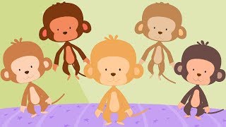 Five Little Monkeys  Nursery Rhymes For Kids  Baby Songs  Children Rhymes [upl. by Qiratla]