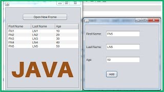 JAVA  How To Add Row To JTable From Another JFrame In Java NetBeans  With Source Code [upl. by Paula]