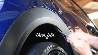 How To Trim MINI Cooper Plastic Fender [upl. by Nnodnarb]