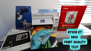 Epson ET 3850 Print Quality Test [upl. by Silden]