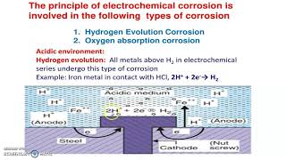 Hydrogen evolution and Oxygen Absorption Mechanism of wet corrosionElectrochemical Corrosion [upl. by Batsheva]