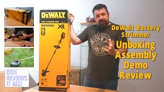 Dewalt DCM561P1S 18 Volt Battery brushless Strimmer  Unboxing Assembly Demo and Review [upl. by Oag33]