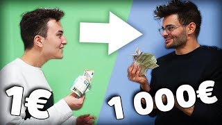 ON EST PASSÉ DE 1€ À 1000€ feat HUGOPOSAY  EP 2 [upl. by Yrellih]