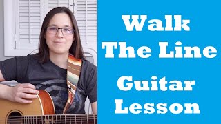 I Walk The Line Beginner Guitar Lesson  Easy Version [upl. by Joceline68]