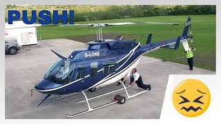 How To Stow A Helicopter  Bell 206 Long Ranger Land Shutdown amp Hangar Stowage [upl. by Corene]