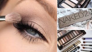 URBAN DECAY NAKED 2 EYESHADOW PALETTE TUTORIAL [upl. by Trillby]