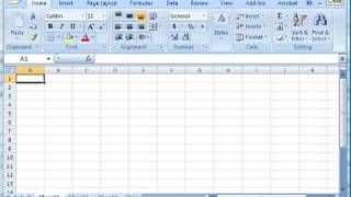 Excel 20072010  Lesson 1  Creating a New Blank Workbook [upl. by Tucker]