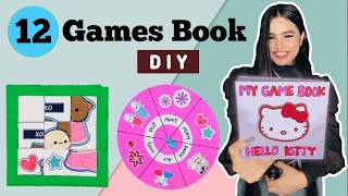 12 Paper Games in a Book  DIY Cute Gaming Book  How To Make Paper Gaming Book  DIY Paper Games [upl. by Reinertson703]