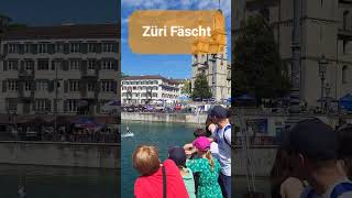 Züri Fäscht  Blick auf die Limmat und die Altstadt  Stadt Zürich  Schweiz 2023  shorts [upl. by Elisee]