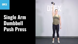 Single Arm Dumbbell Push Press  OPEX Exercise Library [upl. by Renrut]