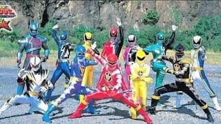 Dekaranger Vs Abaranger Henshin amp Roll Call [upl. by Nannarb768]