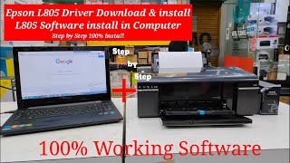 how to Driver install Epson L805 Printer Epson L805 Printer Software Download amp install [upl. by Sew151]