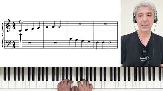 Comment apprendre le piano  Comment jouer la méthode piano  9ème exercice [upl. by Oirasan487]