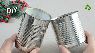 Very Cute  Christmas decoration idea with Empty can 🎄Recycling craft ideas  Tips and hacks [upl. by Ynohtnakram]