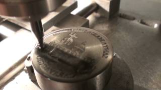 Roland EGX 350 engraving a coin die [upl. by Oyek778]