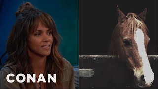 Halle Berry Fell In Love With Her “Kingsman” CoStar  CONAN on TBS [upl. by Boggs]