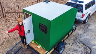 DIY Micro Tiny HOUSE On Wheels  BUILD Start To Finish [upl. by Herwin201]