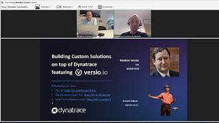 Building custom solutions on top of the Dynatrace API featuring Versio io [upl. by Aguste961]