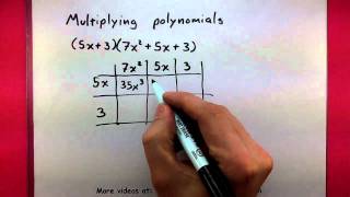 Algebra  Multiplying two polynomials [upl. by Ydnem]