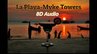 La Playa Myke Towers 8D Audio [upl. by Naro]