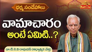 Dharma Sandehalu  వామాచారం అంటే ఏమిటి  TKV Raghavan  BhaktiOne [upl. by Mehitable943]