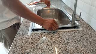 Top mount sink installation [upl. by Gurolinick]